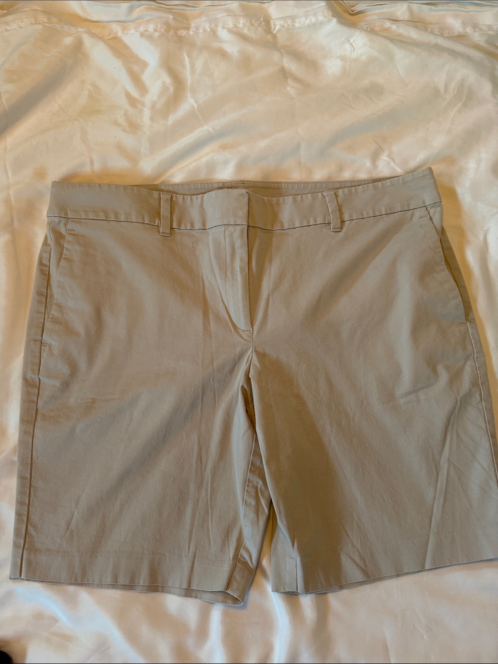 Ann Taylor Beige Tailored Bermuda Shorts